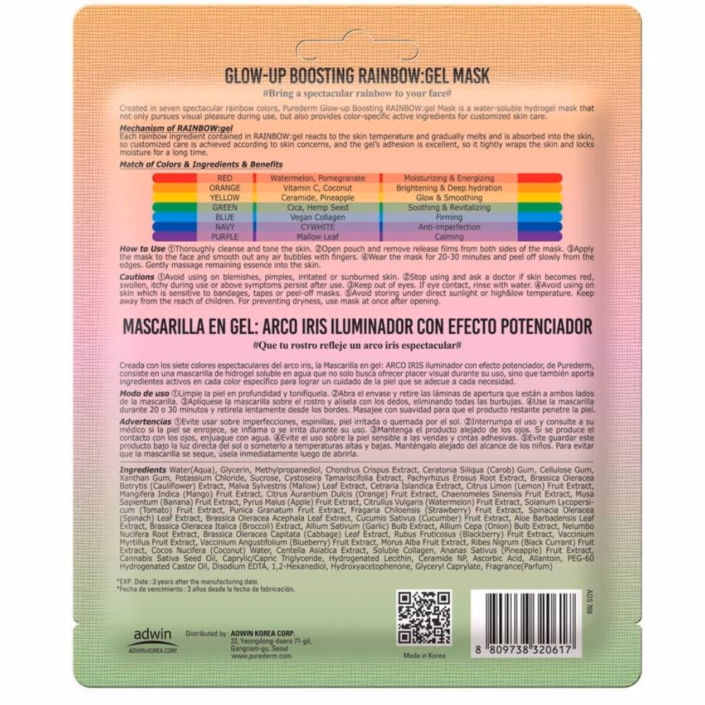 Purederm Glow-Up Boosting Rainbow Gel Eye Zone Mask 8gm 3