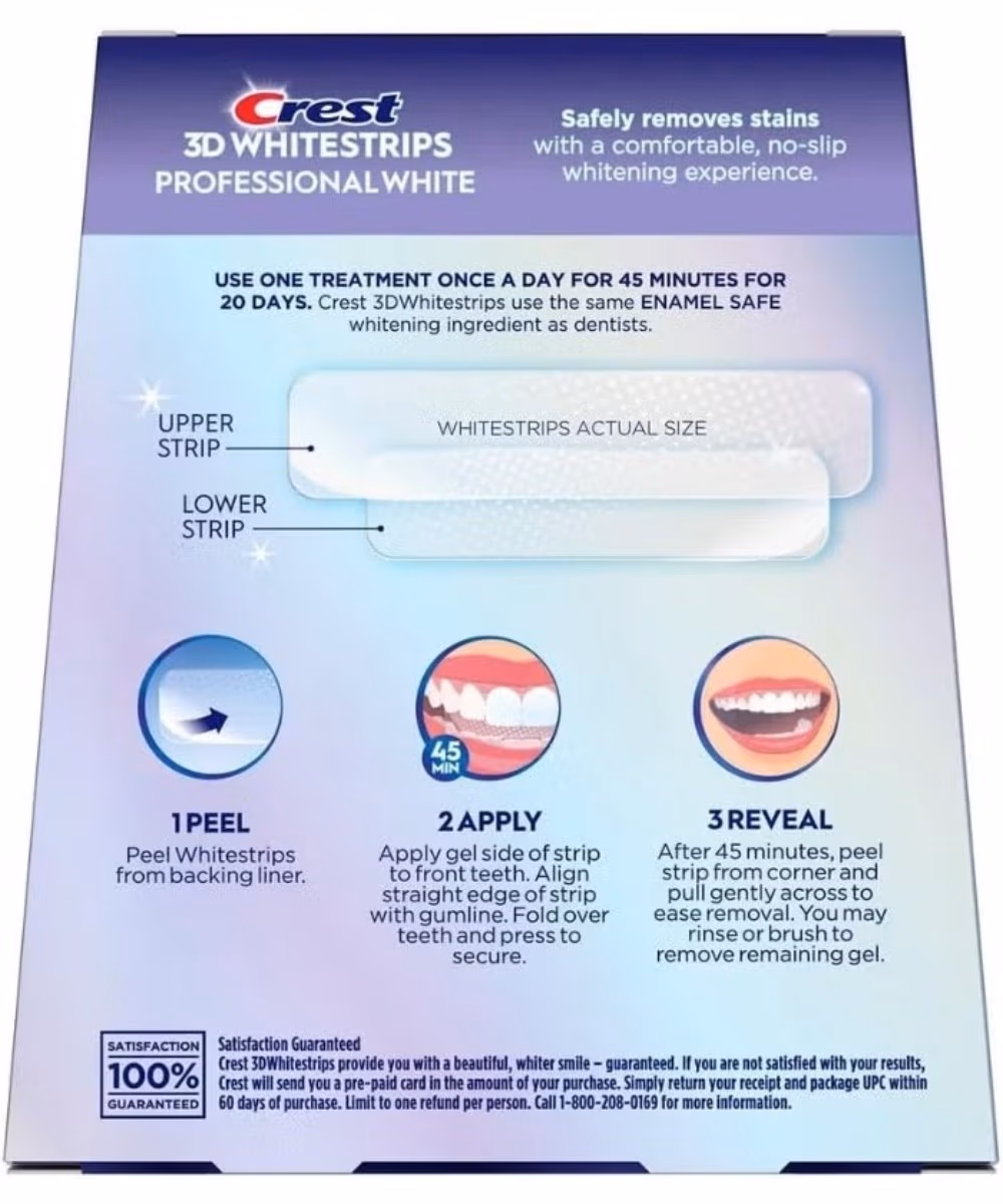 Crest 3D White Whitestrips Professional Effects 40 Strips 3
