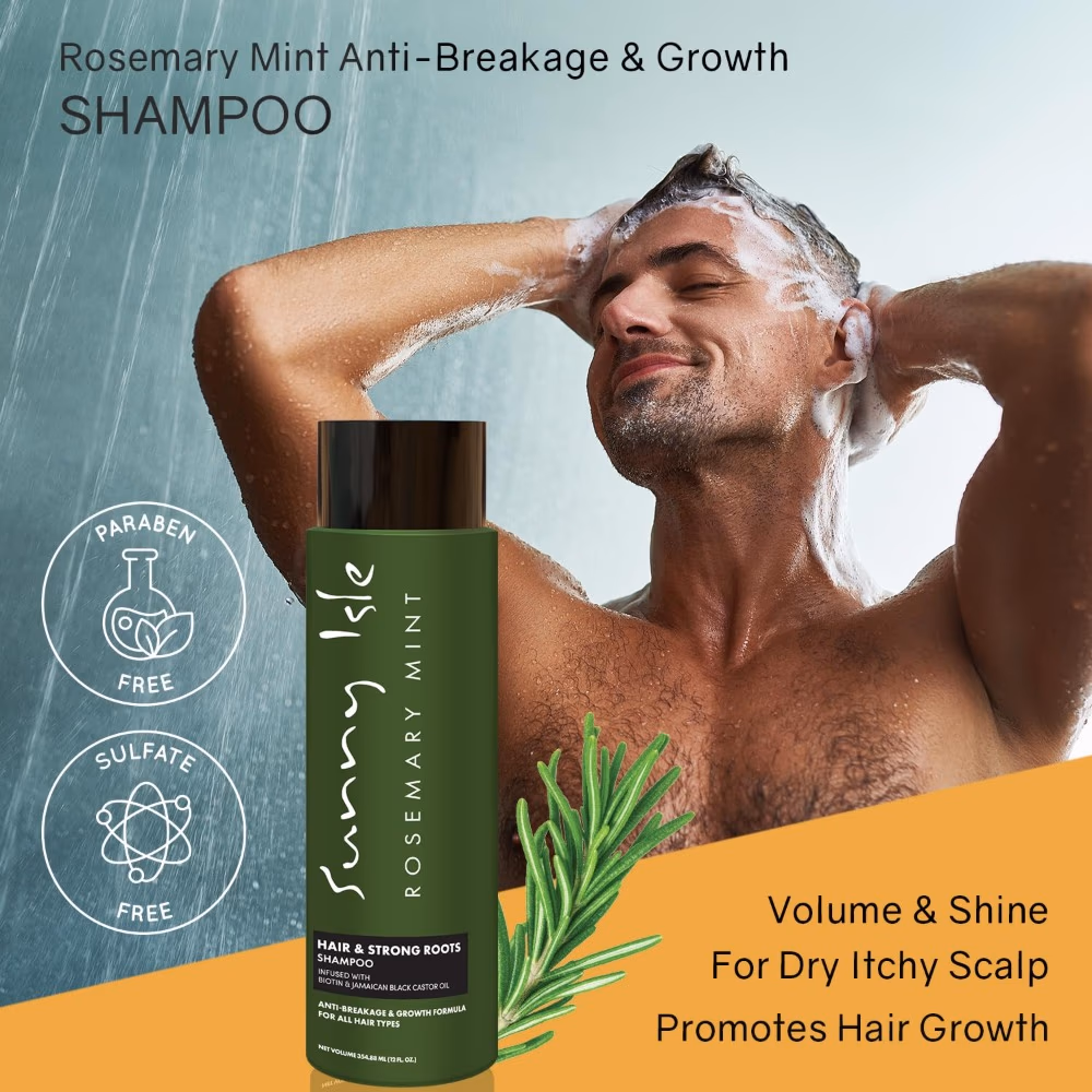 Sunny Isle Rosemary Mint Shampoo 355ml 3