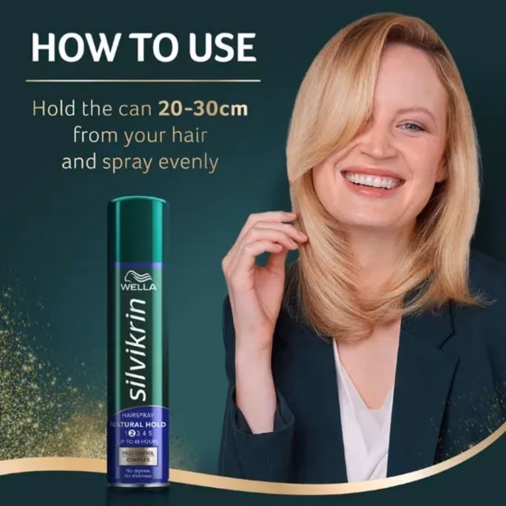wella silvikrin natural hold 2 hairspray 250ml 4