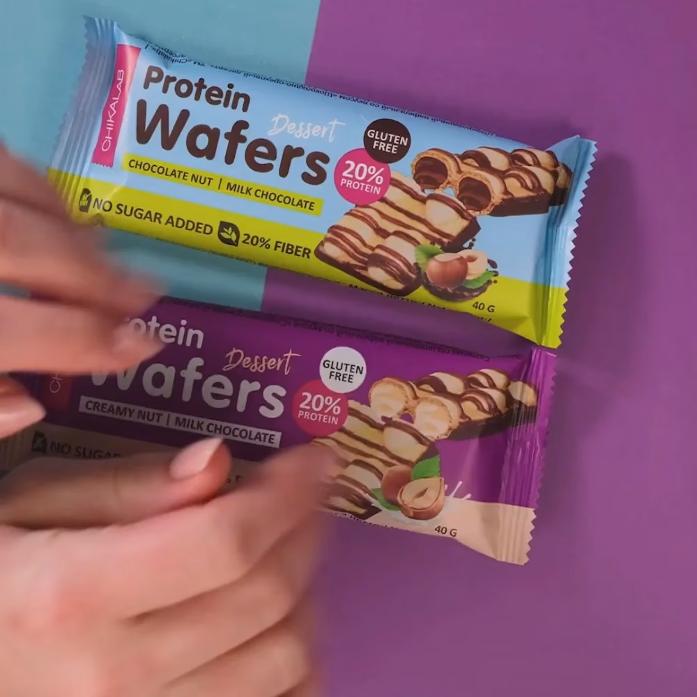 Chikalab Protein Wafers Chocolate Nut Milk Chocolate 40 g 4