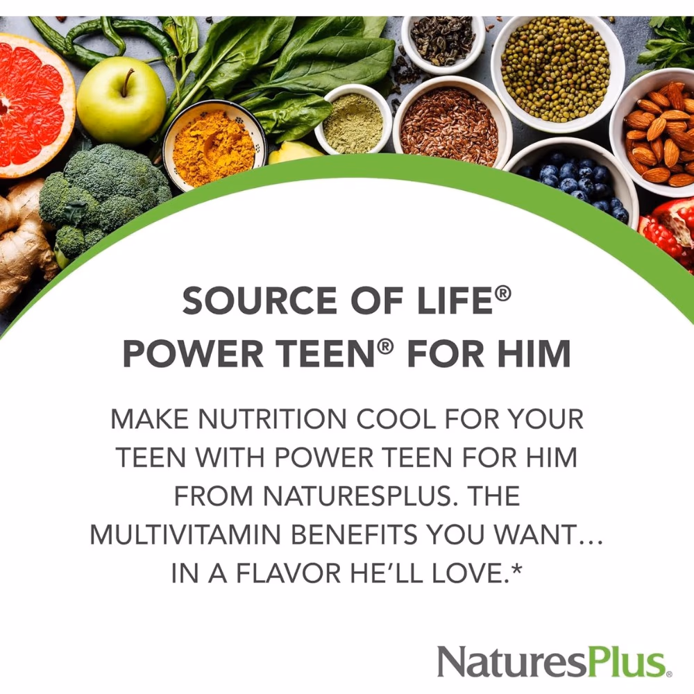 Natures Plus  Power Teen Multivitamin for His Chewable Tablet 60s 4