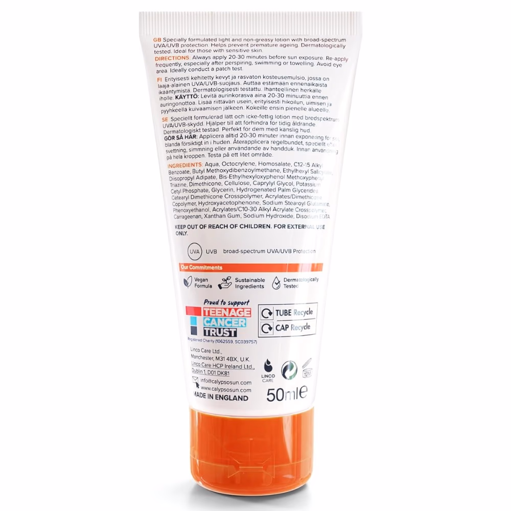 Calypso Face Lotion Sensitive Skin SPF 50+ 50ml 2