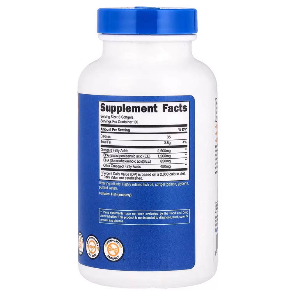Nutricost Omega-3 2500mg-90 Softgels 2