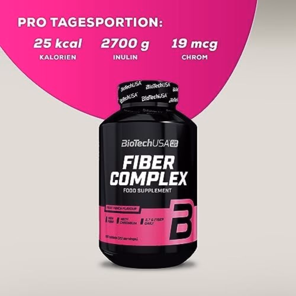 BioTech USA Fiber Complex 120 Tablets - Fruit Punch Flavor 4
