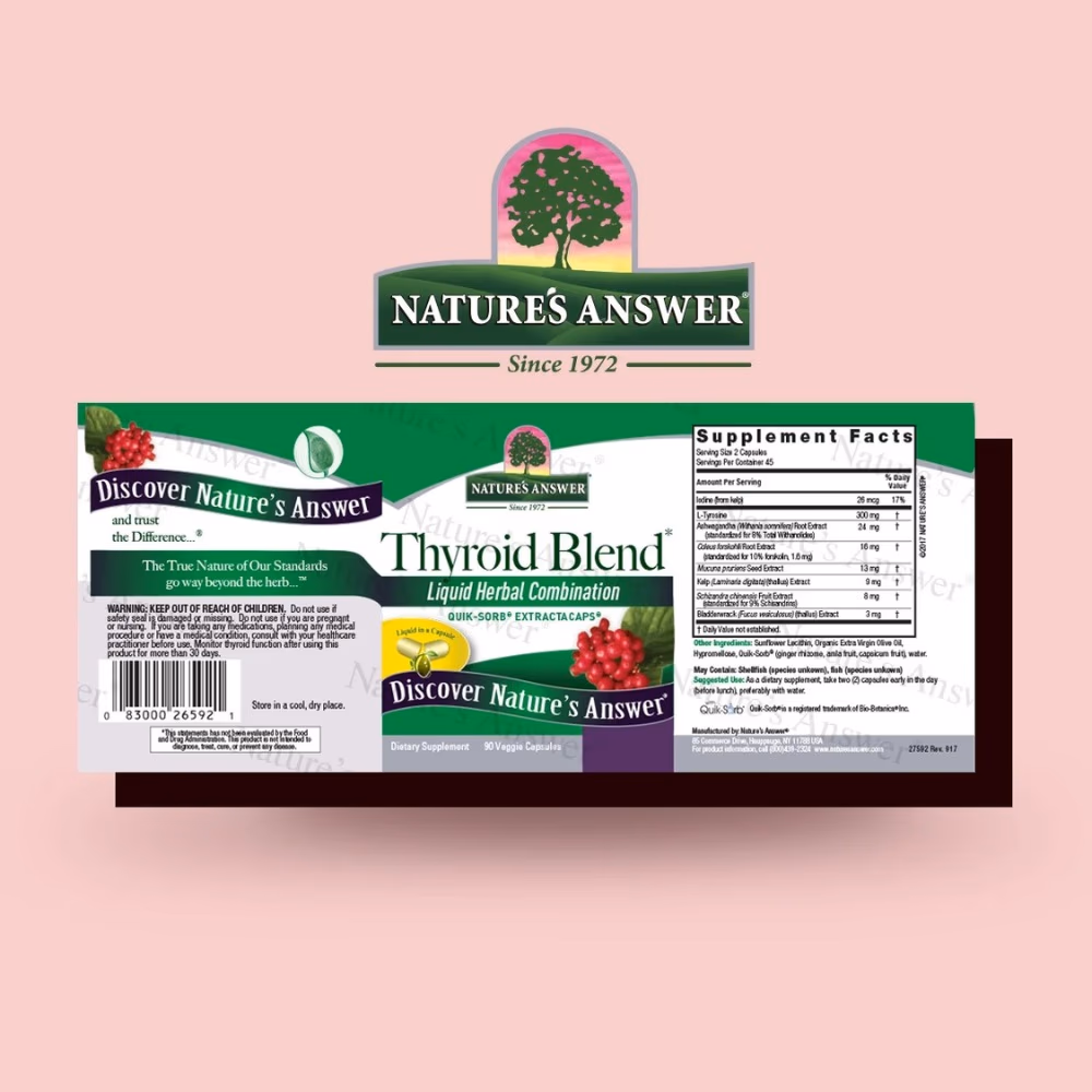 Natures Answer Thyroid Blend 90 Vegetarian Capsules 4