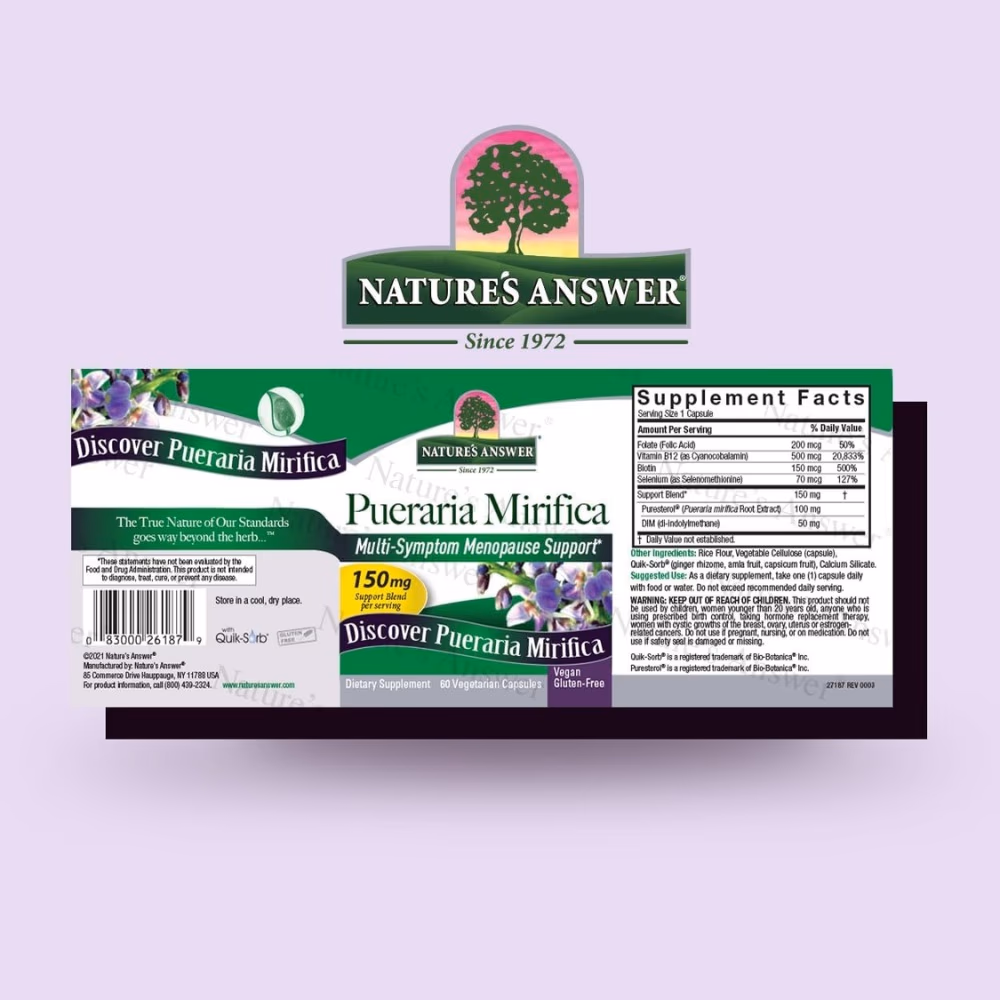 Natures Answer Pueraria Mirifica 150mg-60 Capsules 2