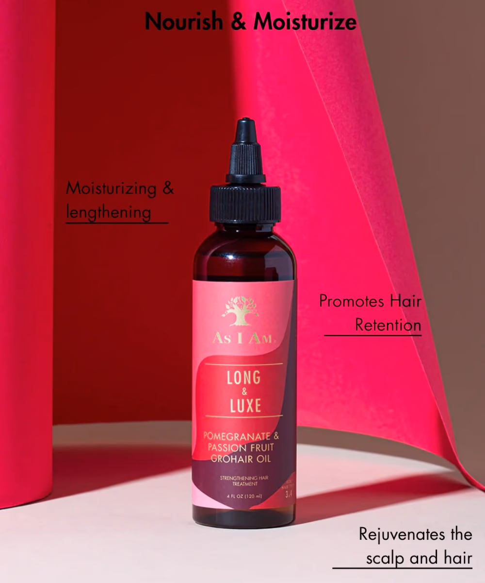 As I Am Long & Luxe Pomegranate & Passion Fruit GroHair Oil 120ML 2