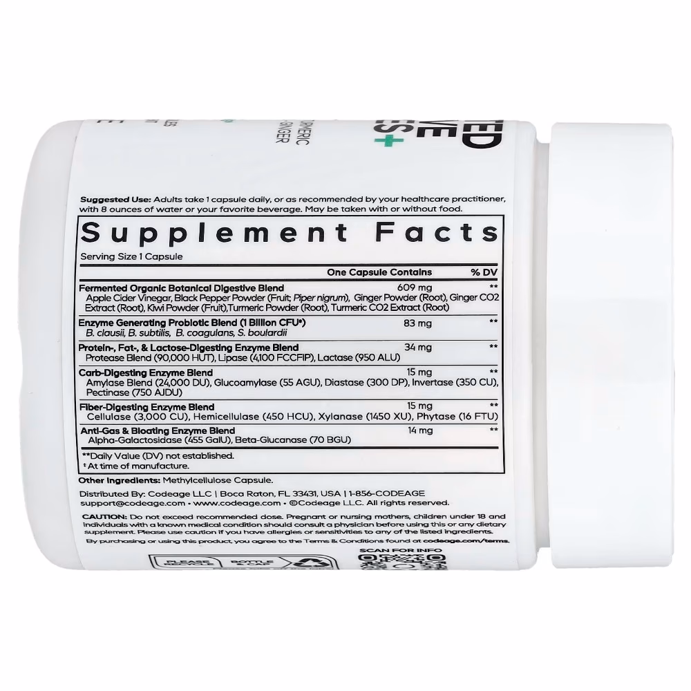 Codeage Fermented Digestive Enzymes 90 Capsules 2
