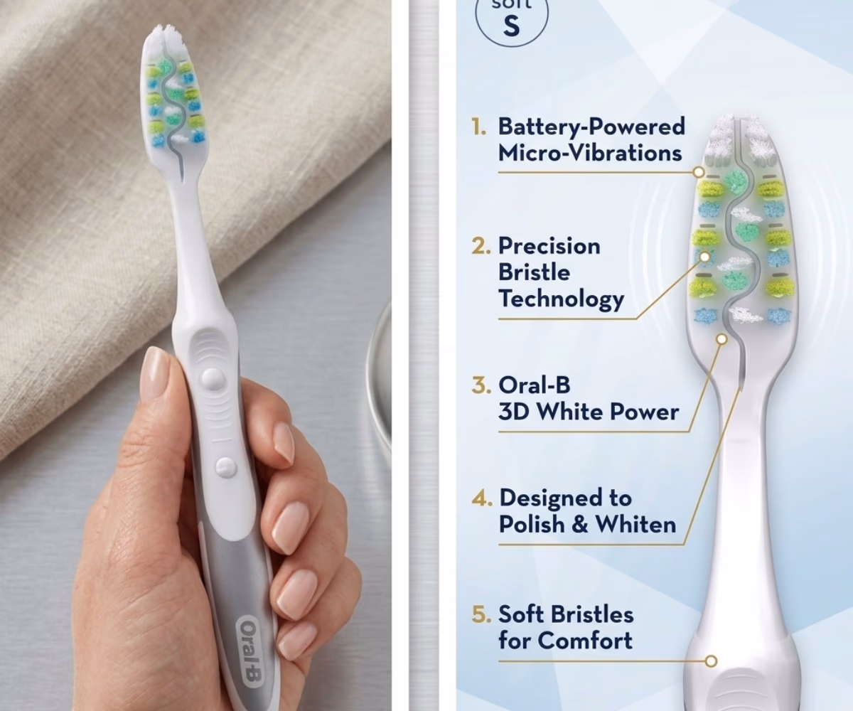 ORAL B Pulsar 3D White Whitening Therapy Soft Toothbrush 4