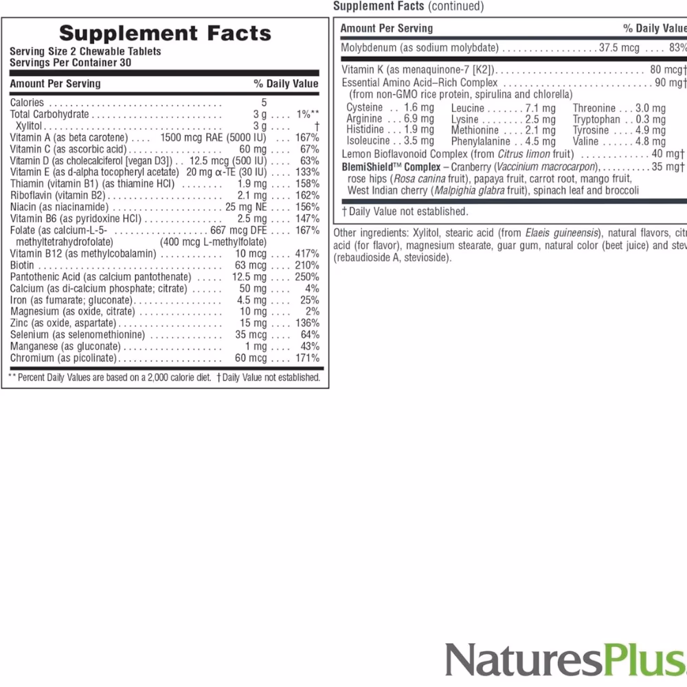 Natures Plus  Power Teen Multivitamin for His Chewable Tablet 60s 2
