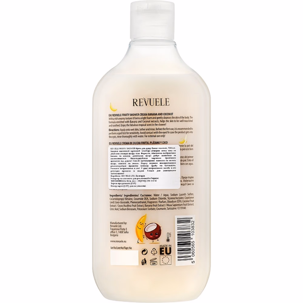 Revuele Fruity Shower Cream Banana Coconut 500Ml 3