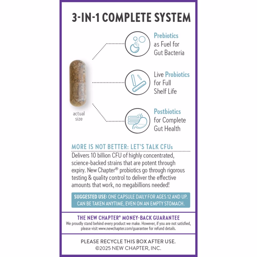 New Chapter Probiotic All-Flora  60 Vegetarian Capsules 4