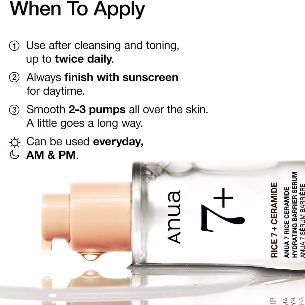 ANUA 7+ Rice Ceramide Hydrating Barrier Serum 50ml 3