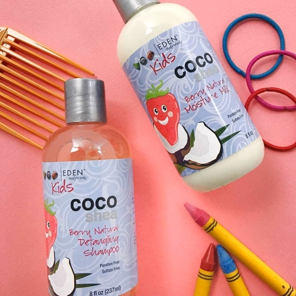 Edeen Kids Coco Shea Berry Detangling Shampoo 8oz 3