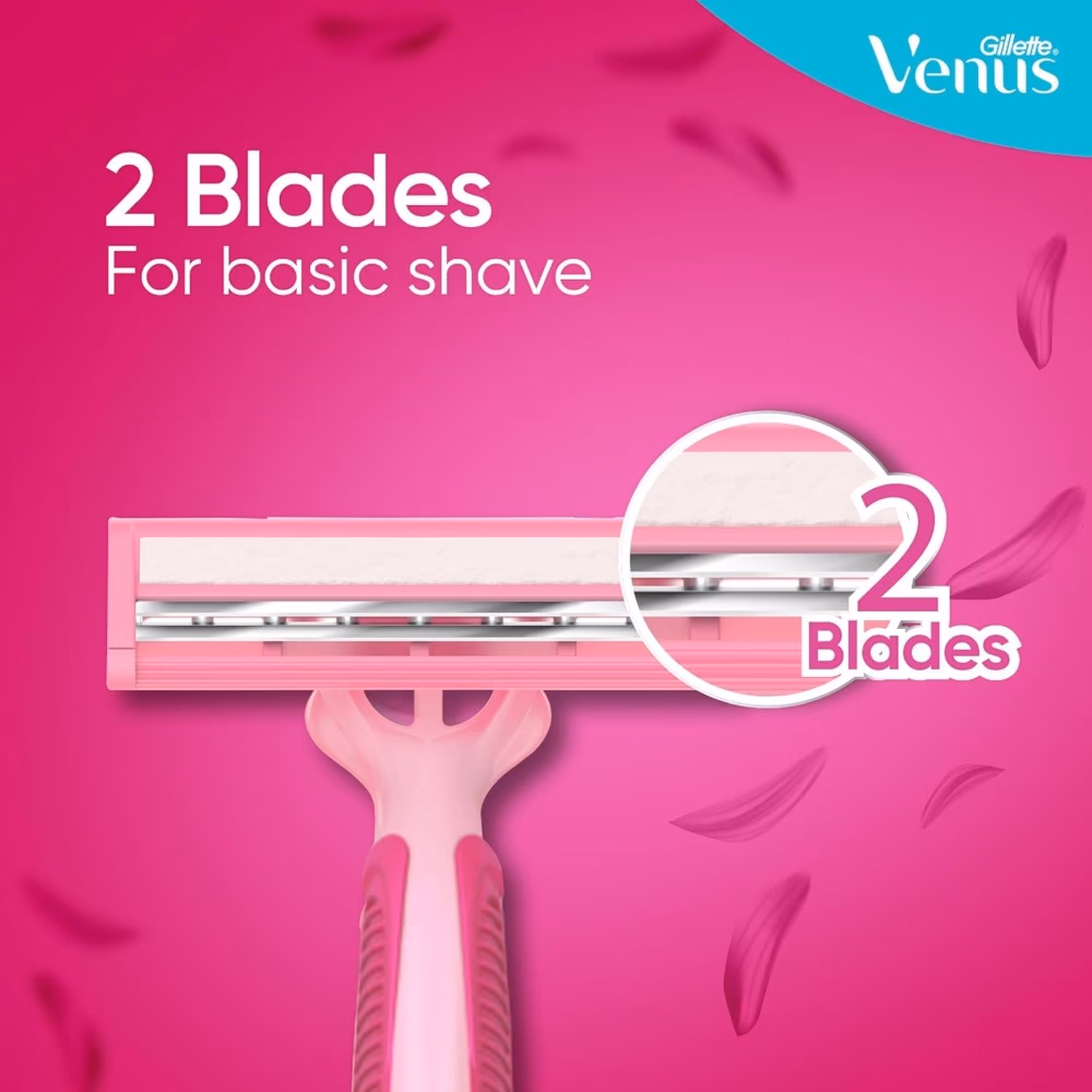 Gillette Blue II Plus Disposable Razor for Women - 5 Pieces 2
