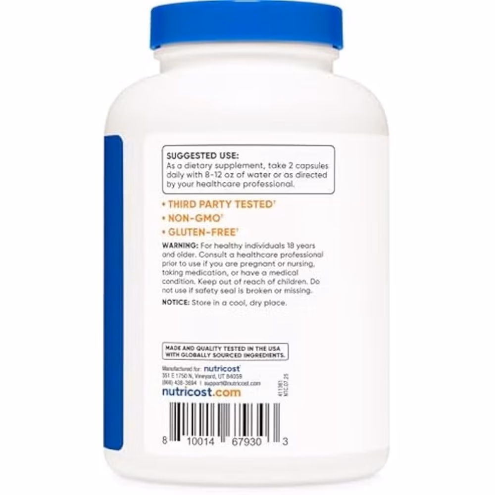 Nutricost L Carnitine Tartrate 1000mg 240 Capsules 3