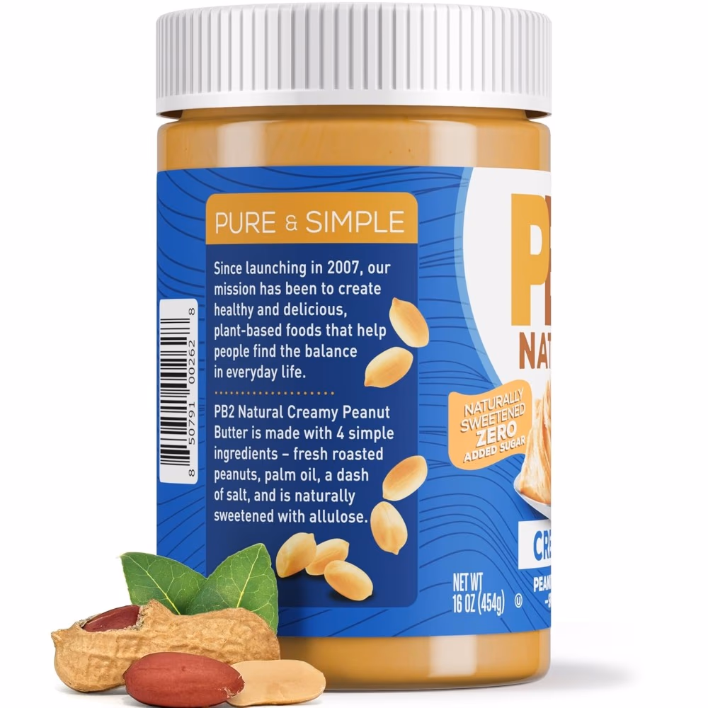 PB2 Natural Creamy Peanut Butter Spread 454g 3