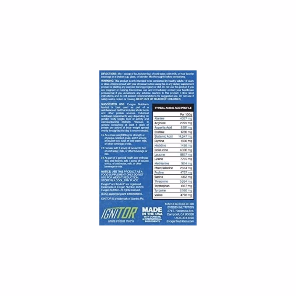  Evogen IsoJect Chocolate 4lb 3