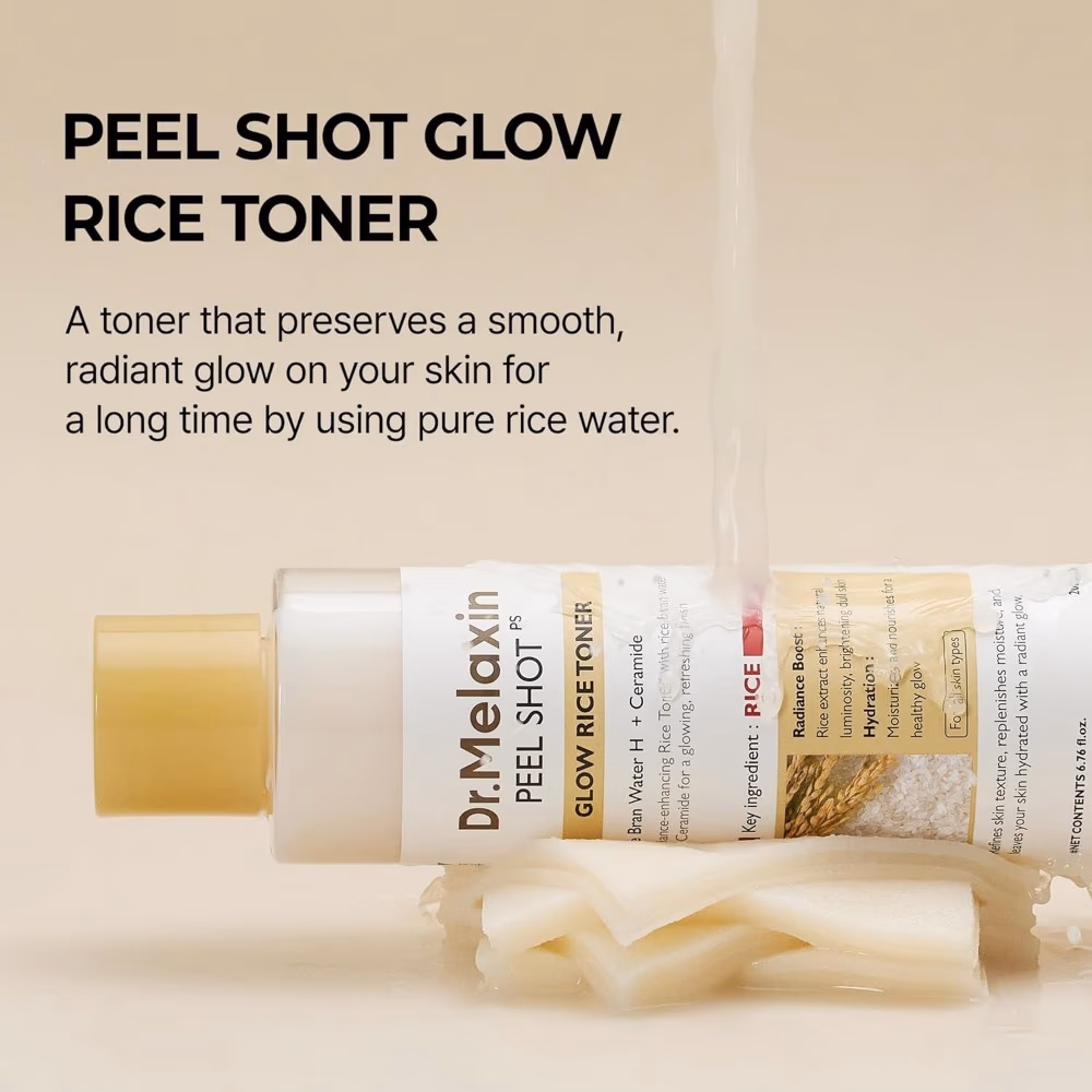 Dr Melaxin Glow White Rice Toner 200ml 3