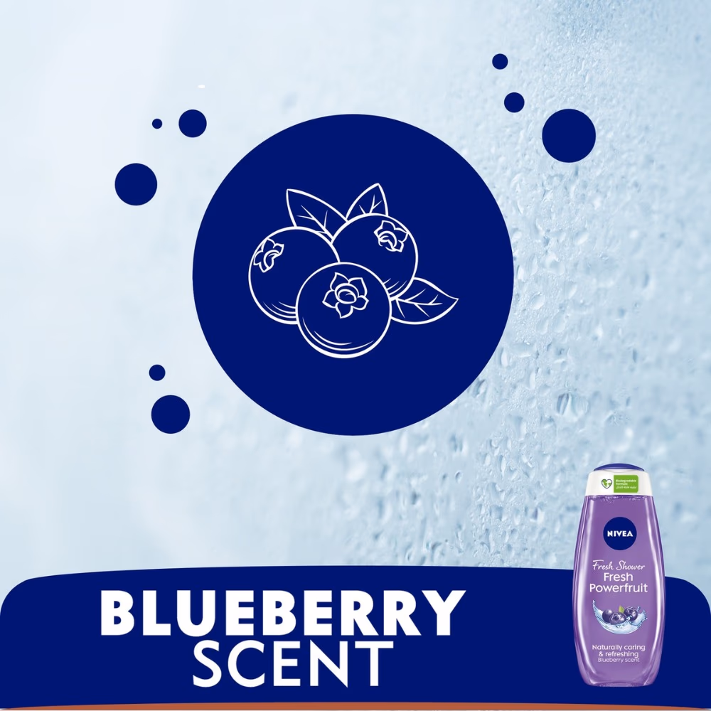 NIVEA Fresh Power Fruit Shower Gel 500ml  3