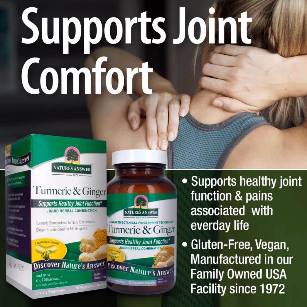 Nature's Answer Turmeric & Ginger – 90 Vegetarian Capsules 2