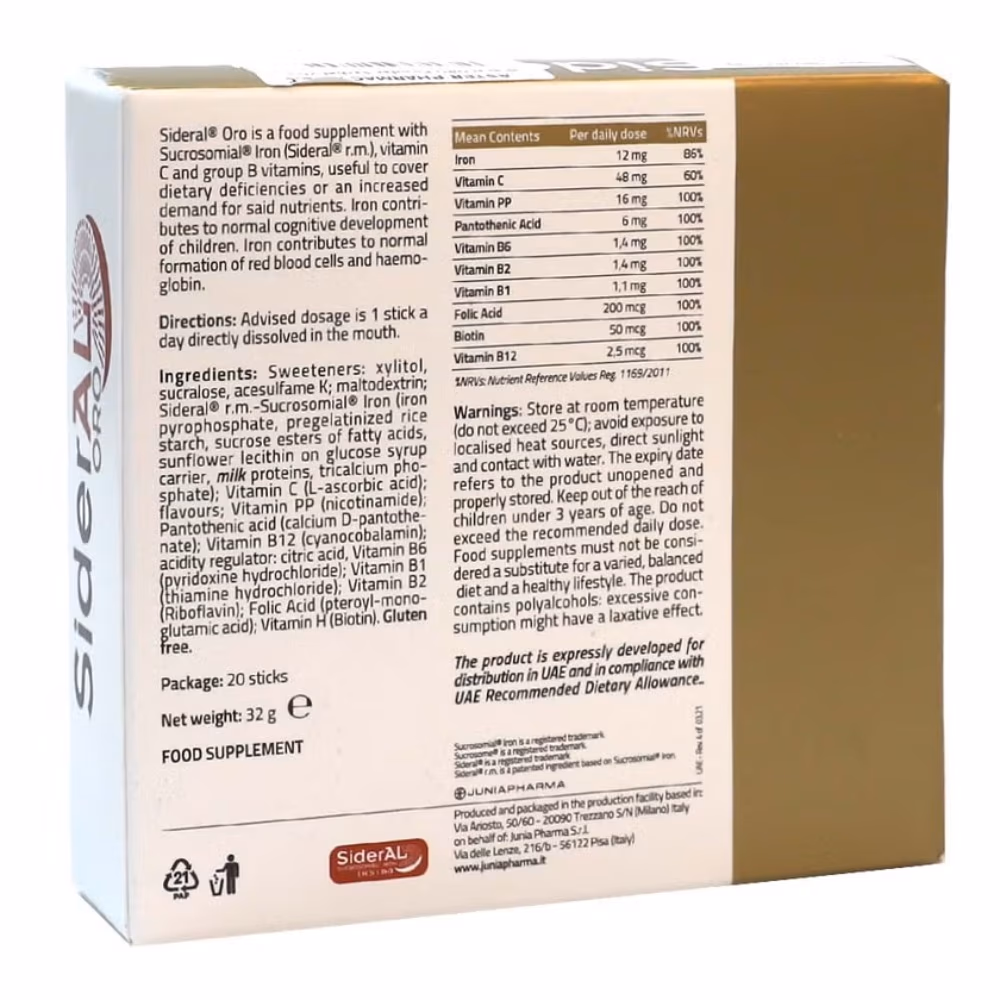 Sideral Oro Dispersible Sticks 20S 3