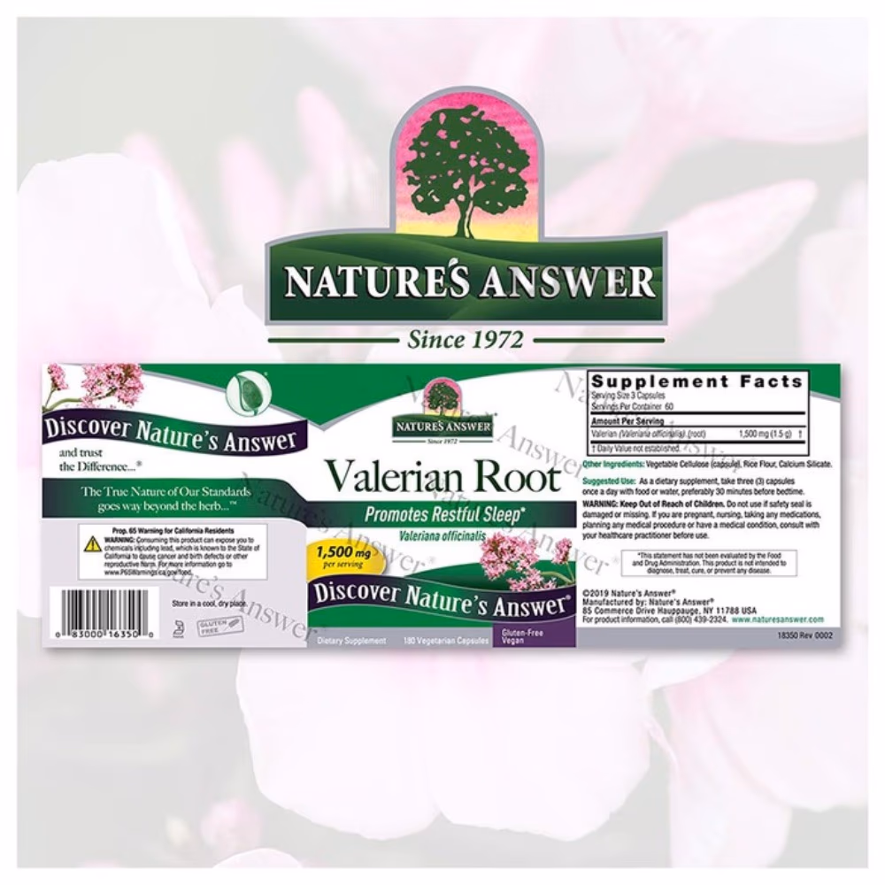 Natures Answer Valerian Root 500mg-90 Capsules 3