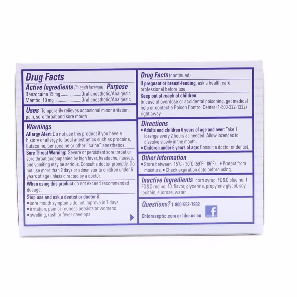 Chloraseptic Lozenge Max Wild Berry 15s 2