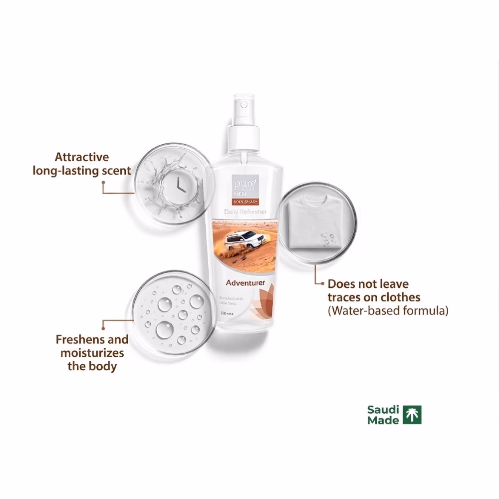 Pure Beauty Men Body Splash Adventurer 250ml  3