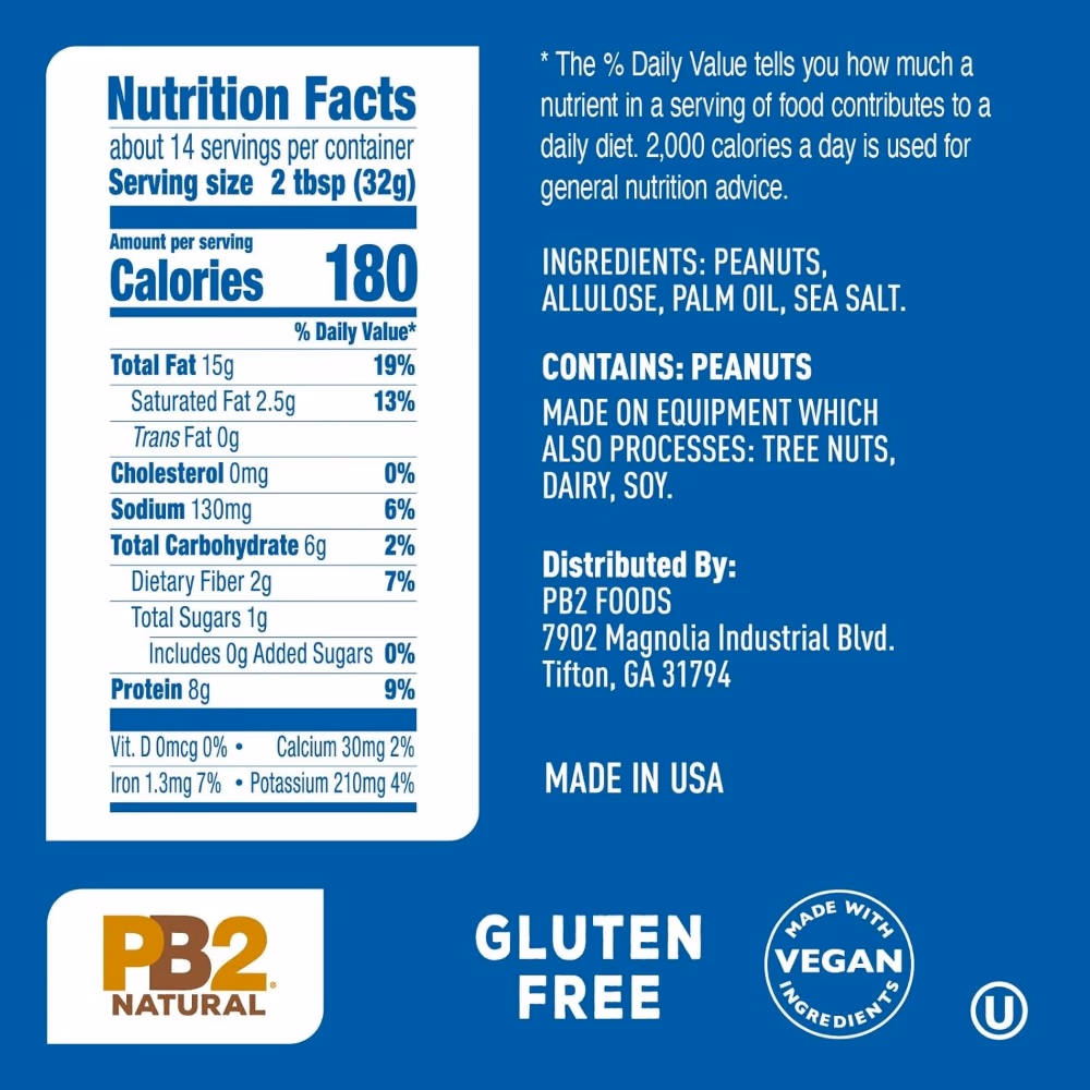 PB2 Natural Creamy Peanut Butter Spread 454g 4