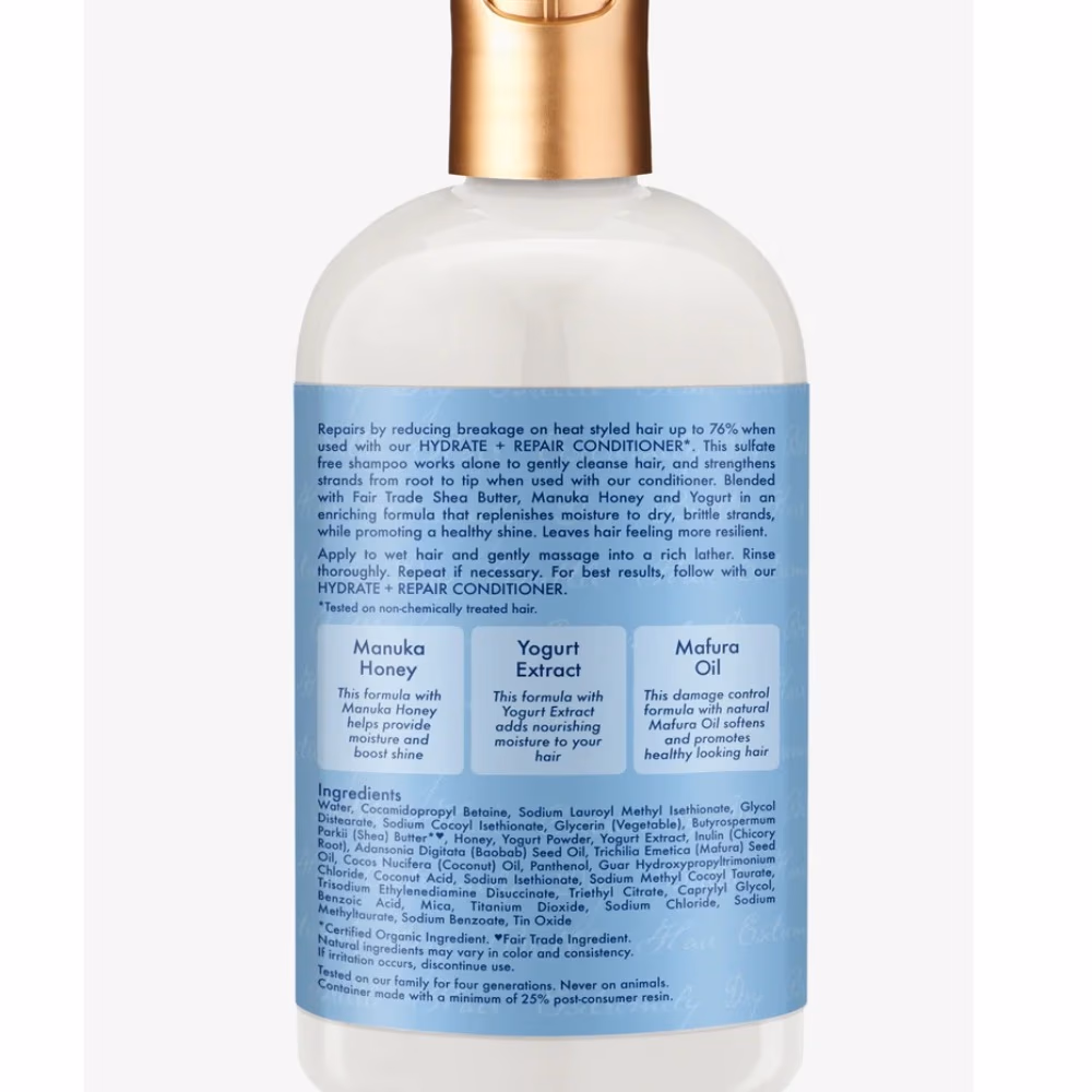 SheaMoisture Manuka Honey & Yogurt Hydrate + Repair Shampoo (384ml) 2