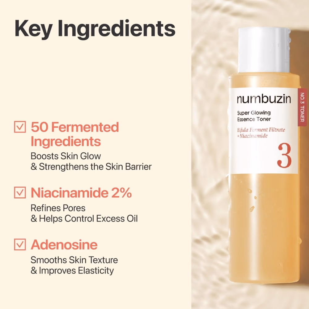 Numbuzin NO 3 Super Glowing Essence Toner 200ml 3