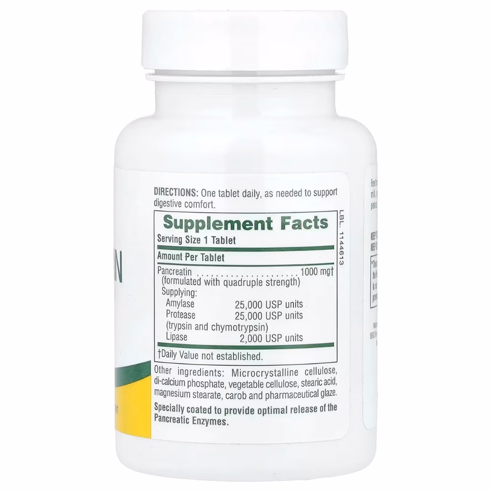 Natures Plus  Pancreatin 1000mg 60s 2