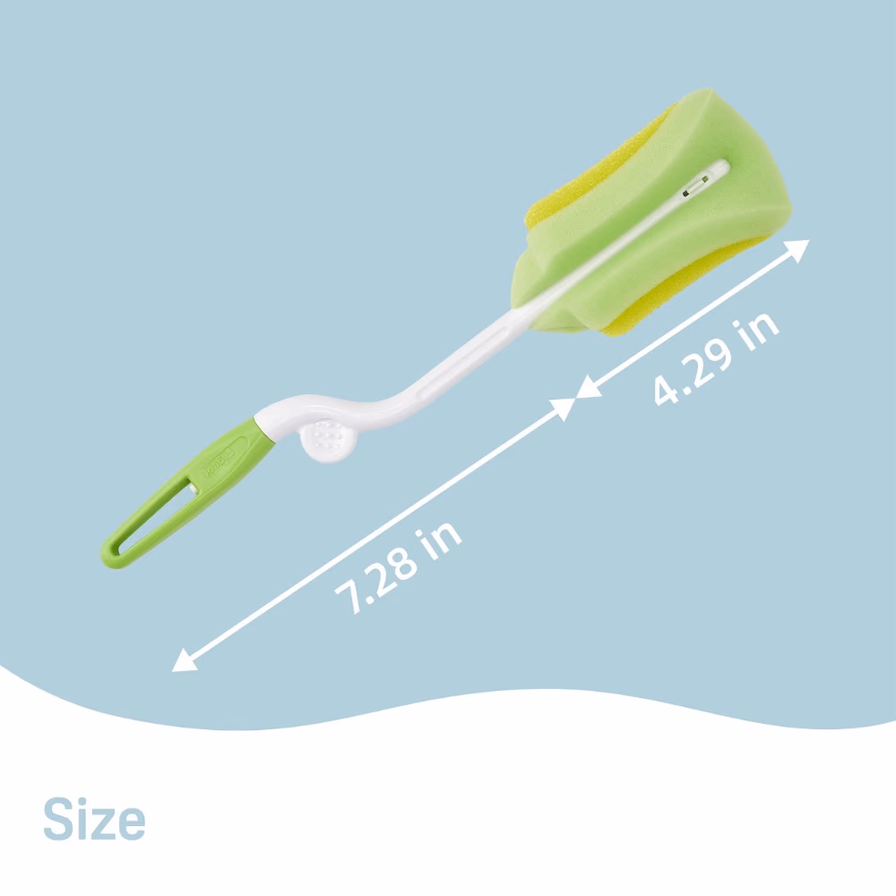 Pigeon 2-Way Sponge Brush – 360 Rotary Handle for Thorough Bottle Cleaning 4