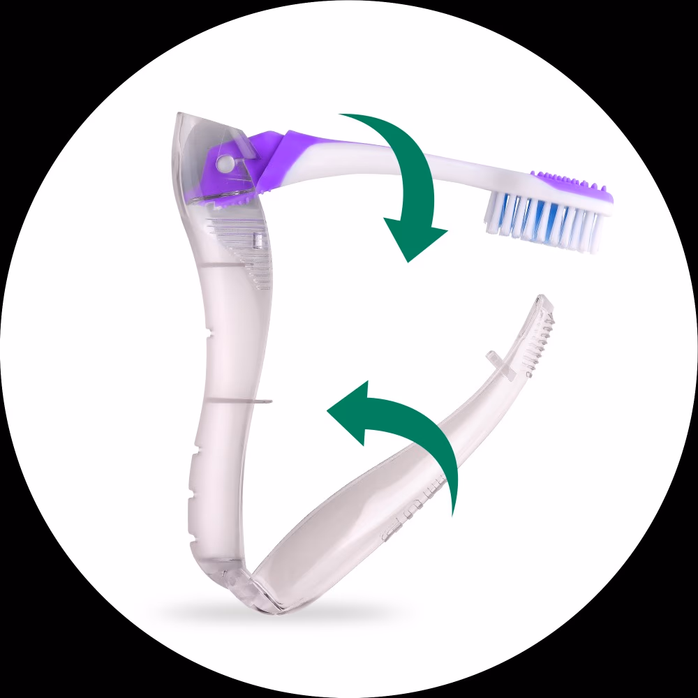 GUM Ortho Travel Toothbrush 125 Soft with V-Shaped Bristles 4
