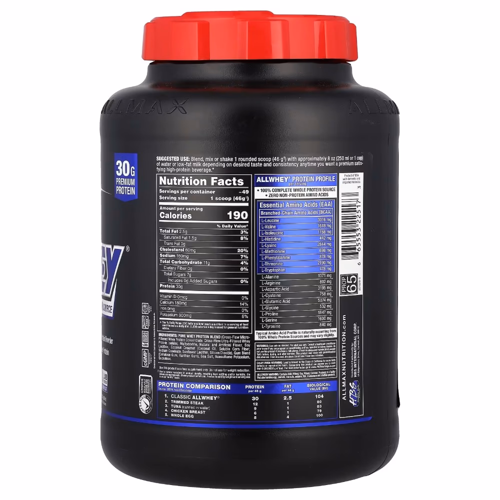 Allmax All whey Protein Classic Vanilla 5Lb 2