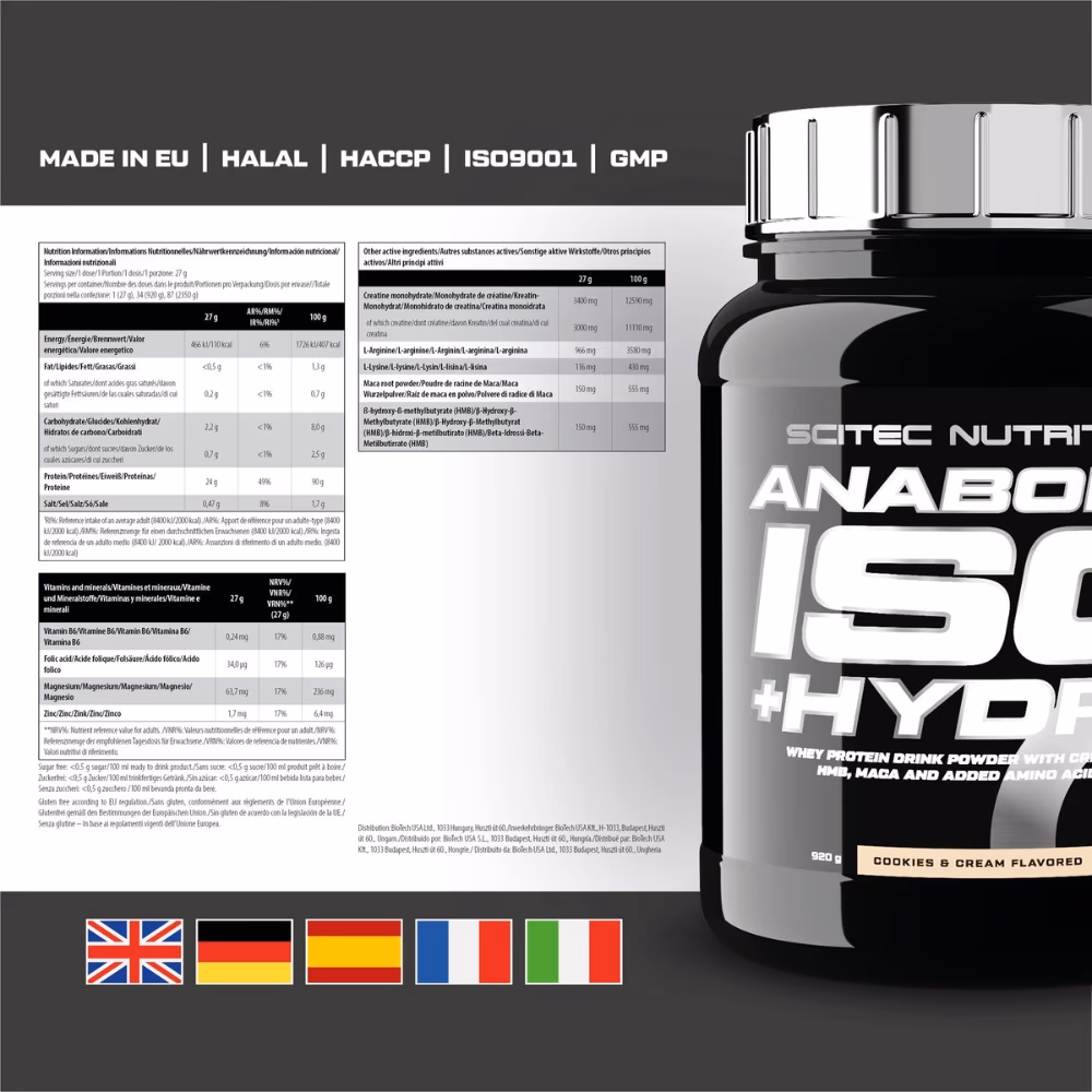 Scitec Nutrition Anabolic ISO Hydro 920g Cookies and Cream 2