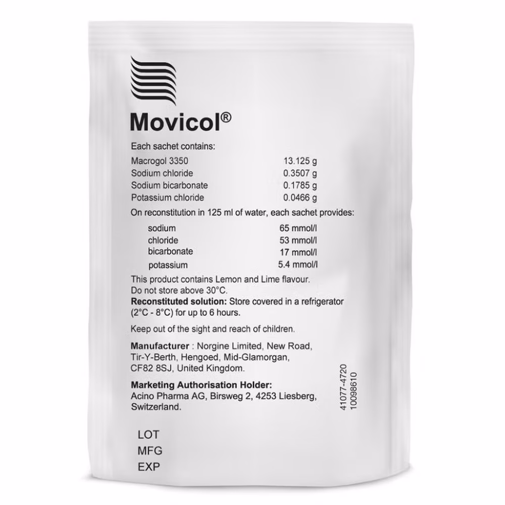 Movicol Plain Sachet 6.9g(20 Sachets) 3