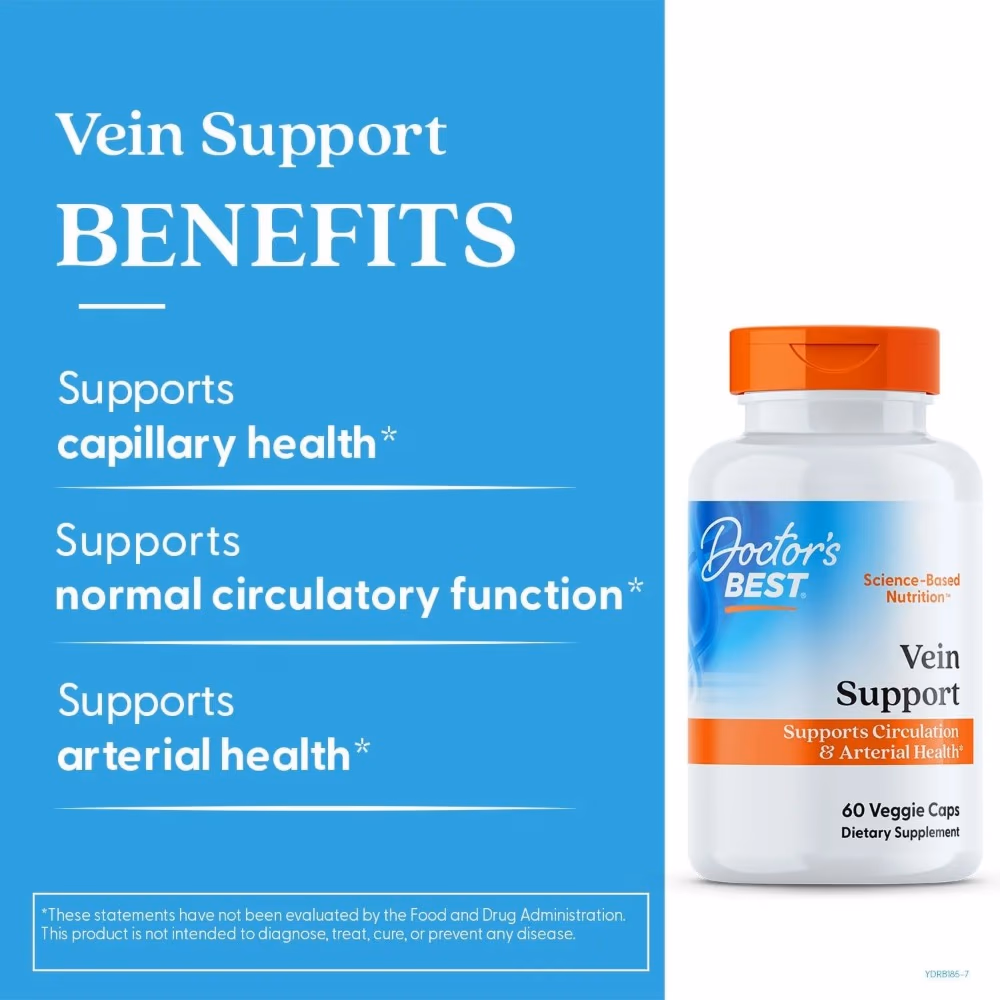 Doctor's Best Vein Support with DiosVein, 60 Vegetarian Capsules 3