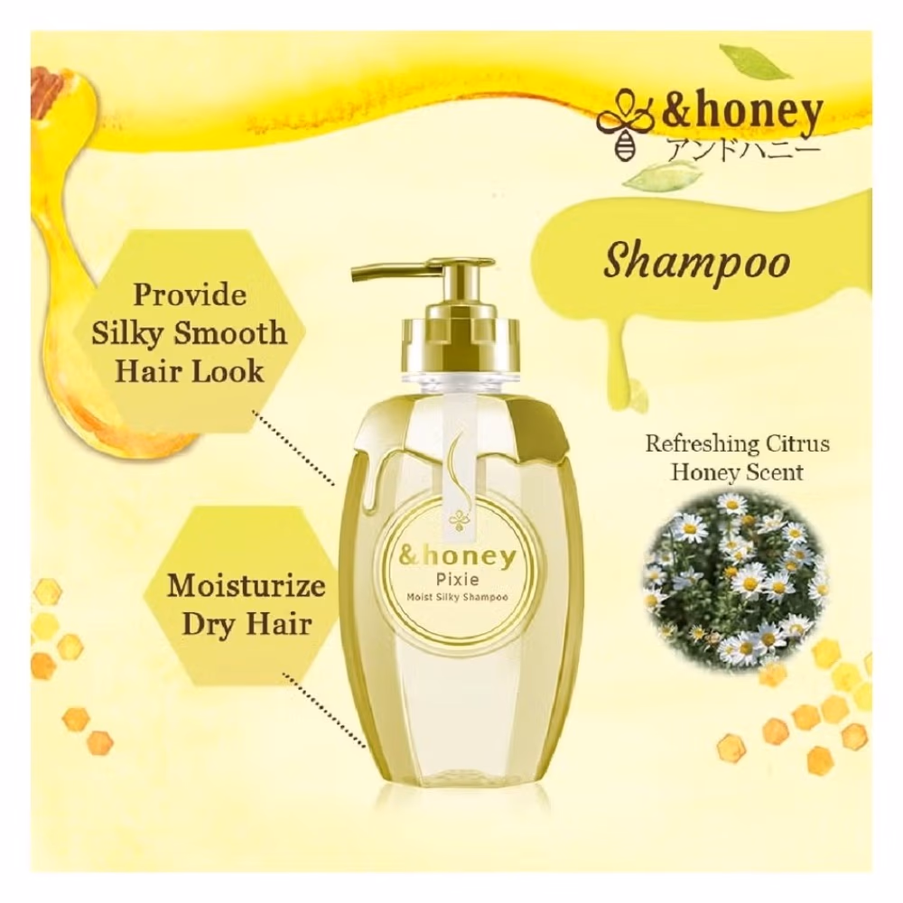 &Honey Pixie Moist Silky Shampoo 440ml 2