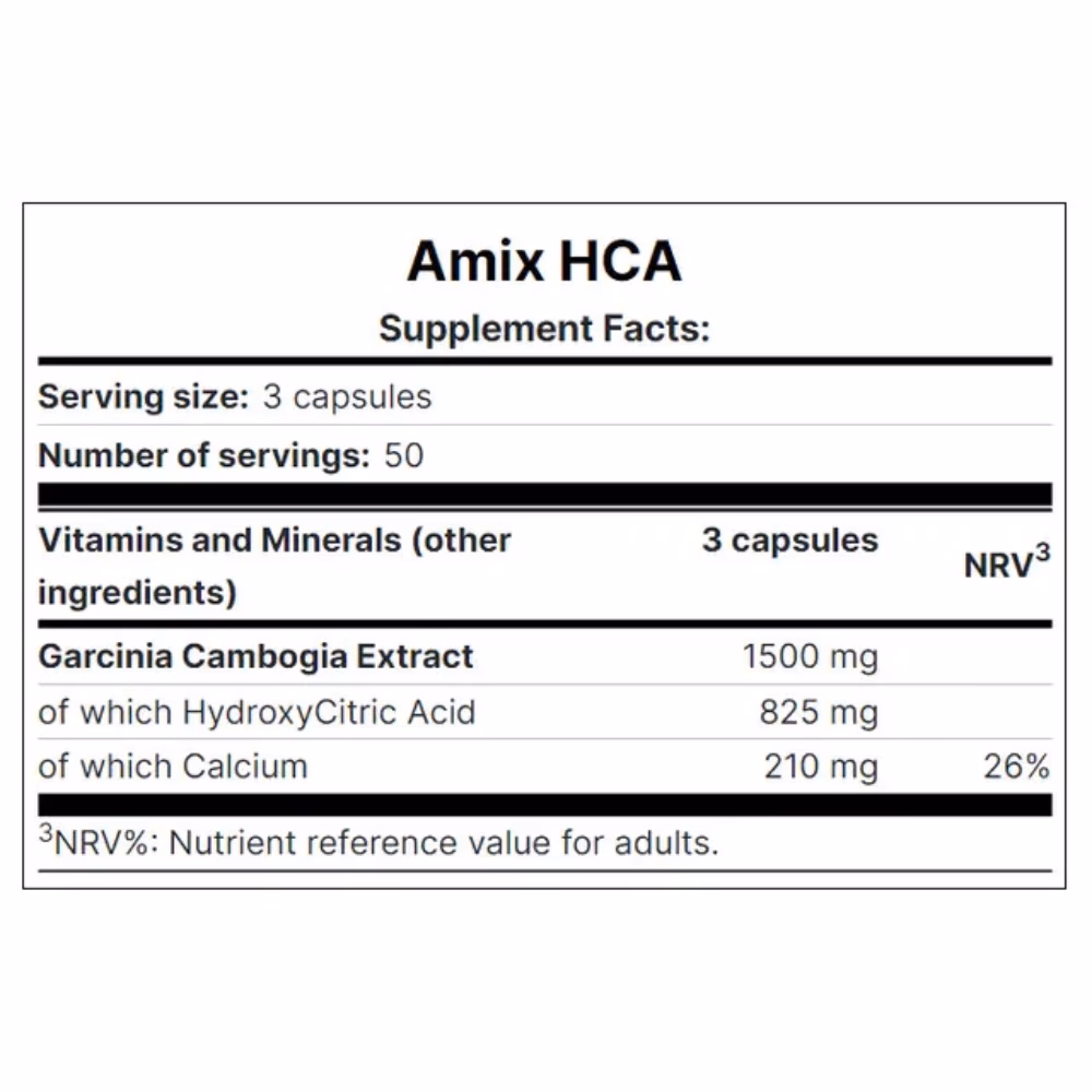 Amix HCA 1500mg 150 Capsules 2