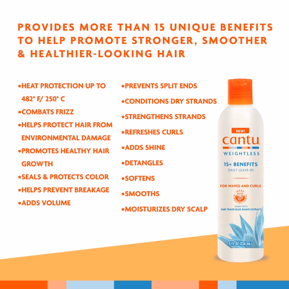 Cantu Weightless 15+ Benefits Daily Leave-In 236ml 5