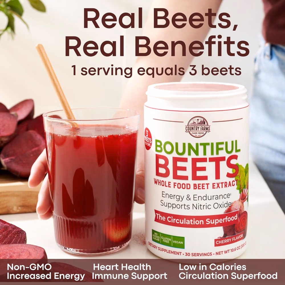 Country Farms Bountiful Beets Whole Food Beet Extract Cherry 300g 4