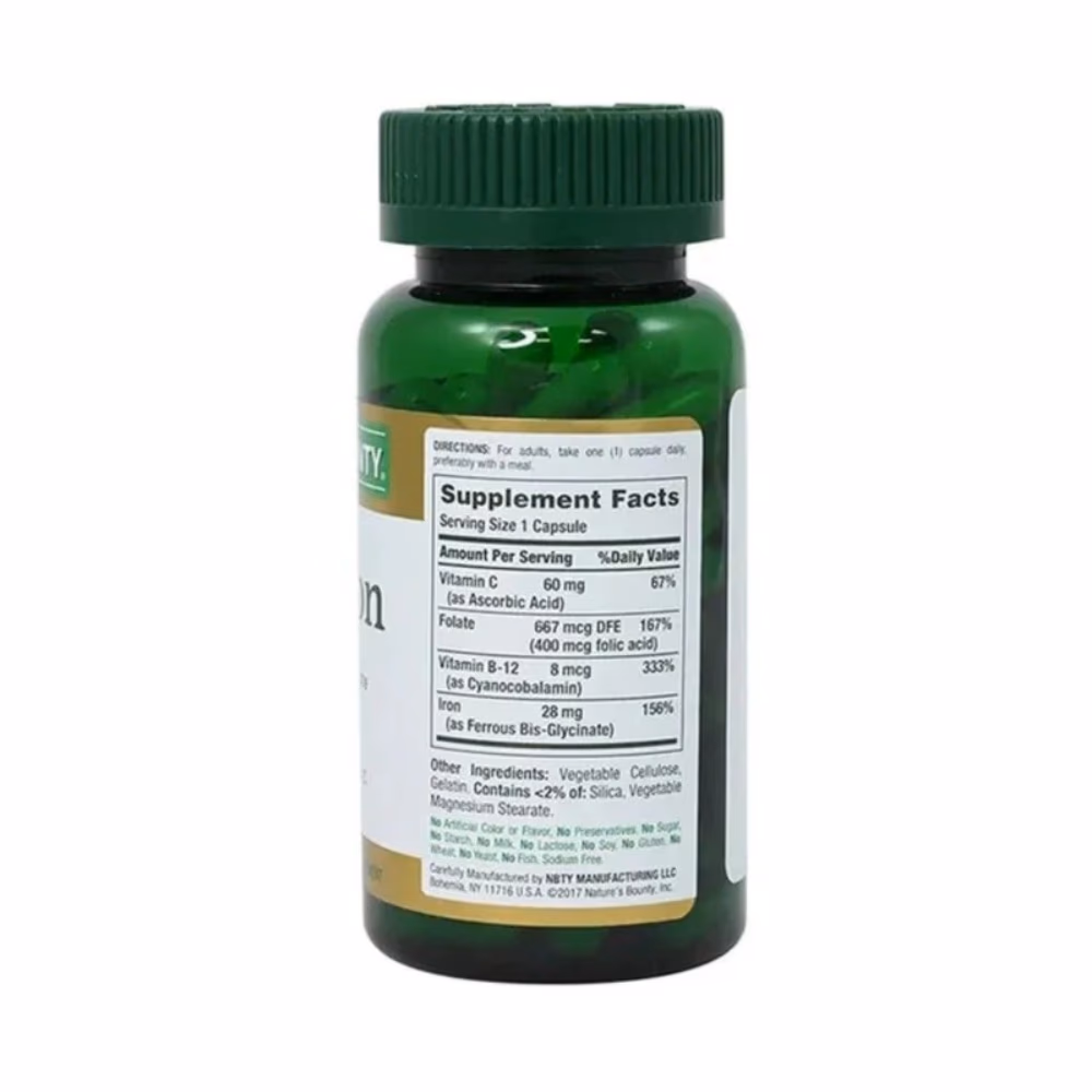 Nature's Bounty Easy Iron 28mg 90 Servings 3