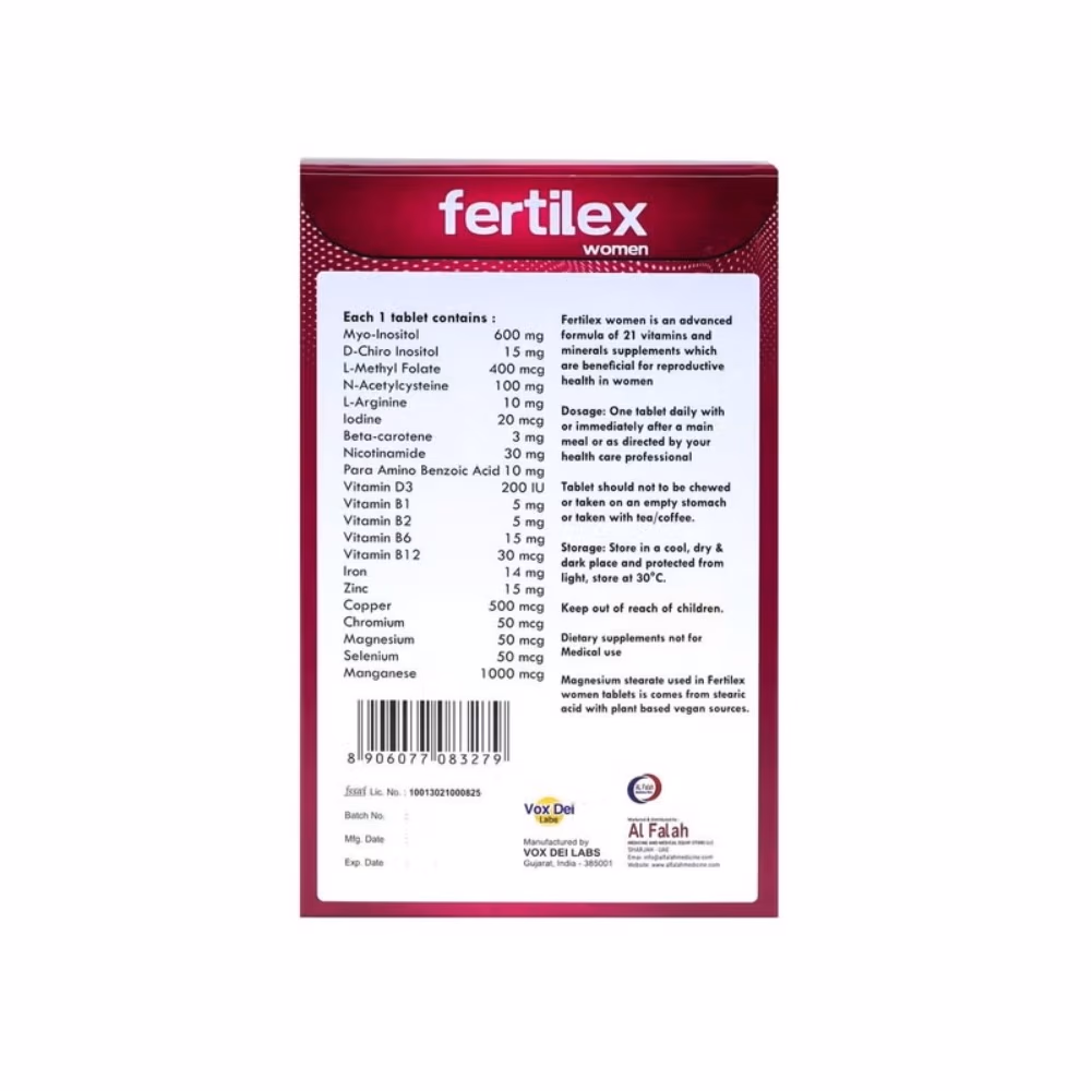 Fertilex Women Fertility Support Tablets Pack of 60s 4