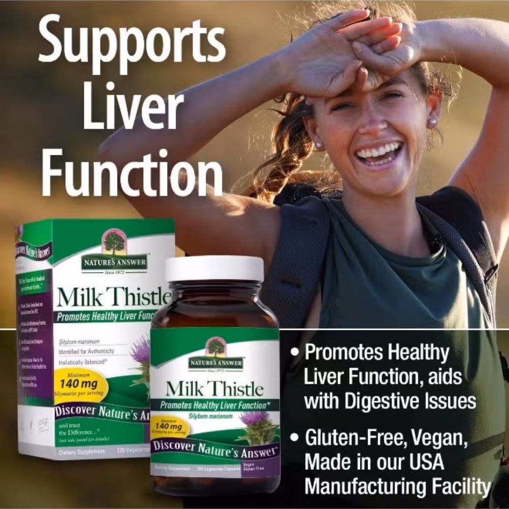Nature's Answer Milk Thistle 140mg – 120 Vegetarian Capsules 4