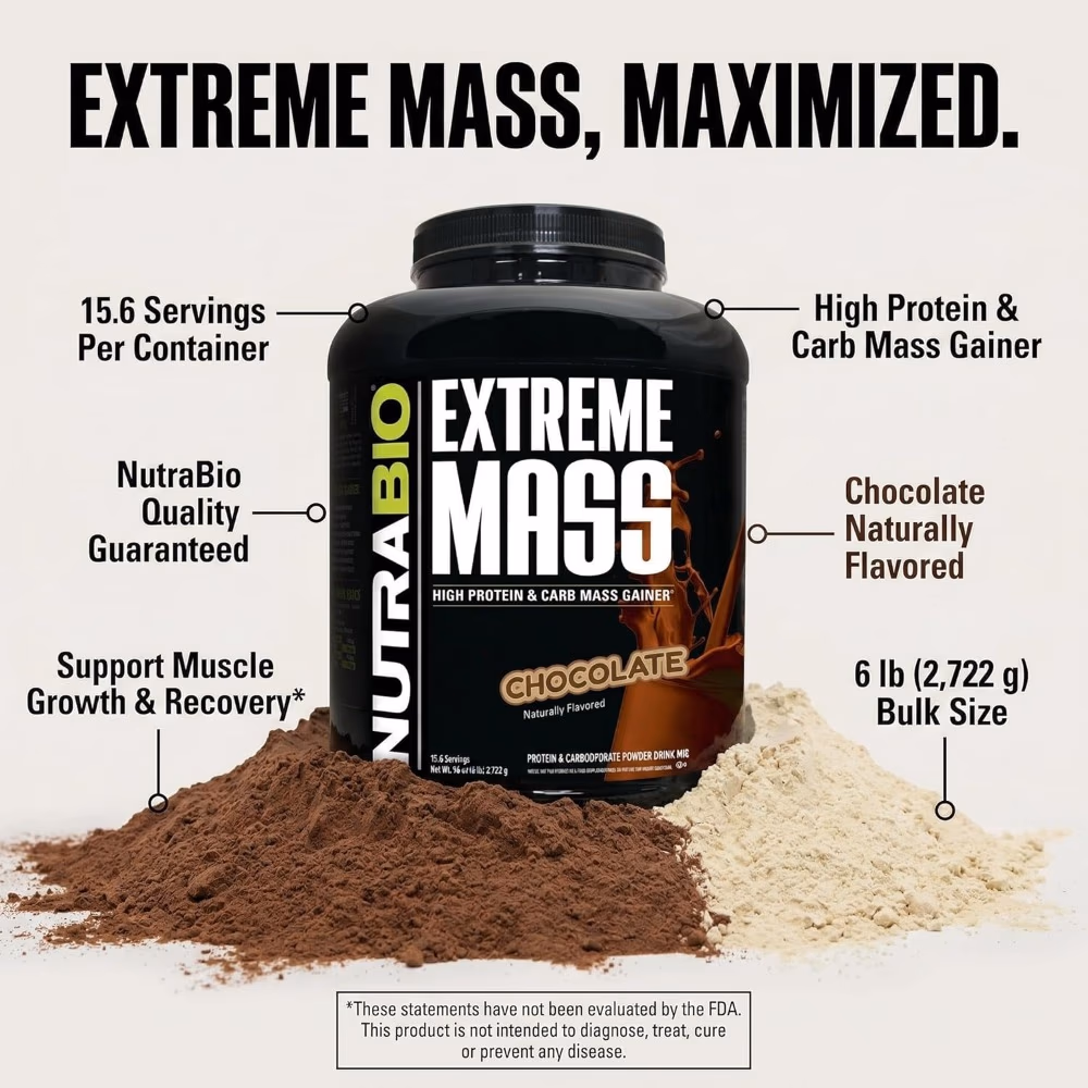 Nutrabio Extreme Mass 2722gm - Chocolate 5
