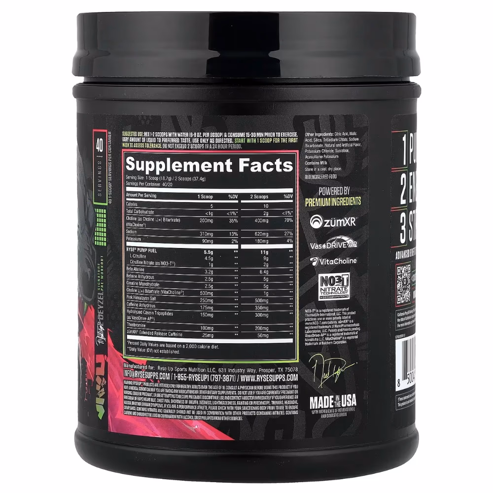Ryse Godzilla Pre-Workout Strawberry Kiwi 748g 2
