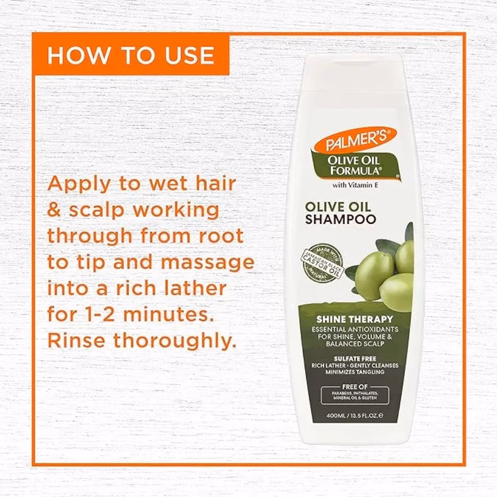 Palmers Shine Therapy Shampoo 400ml 4